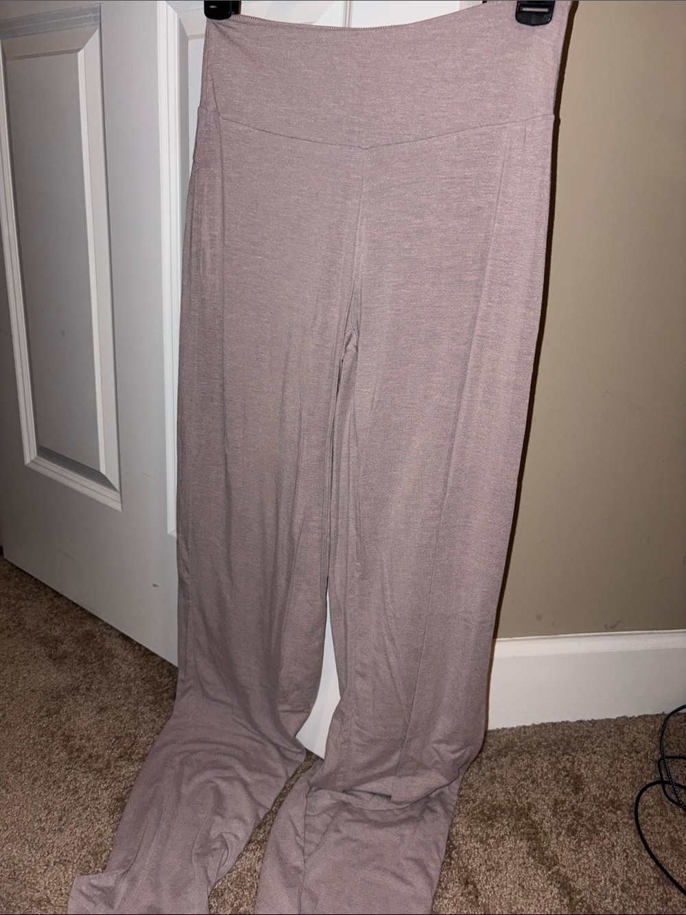 P'tula Dusty Mauve Wide-Leg Pull-On Pants